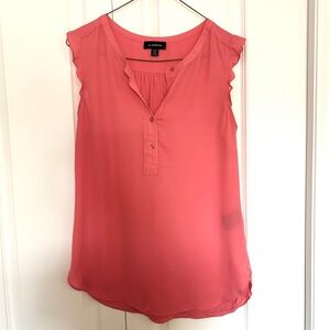 Le Chateau Coral Sleeveless Blouse